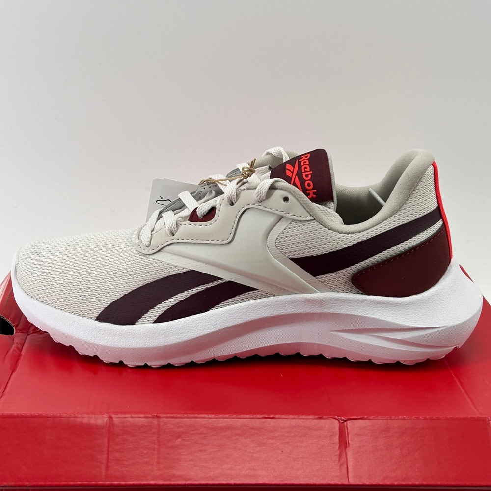 Reebok Energen Lux Sneakers Women 6.5 Grey Cherry White Running Shoes NWT